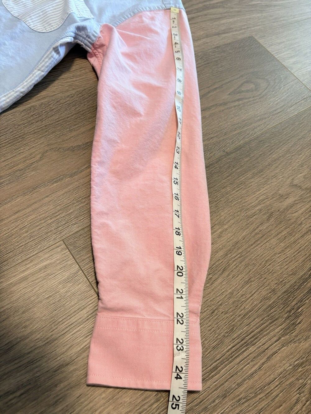 Vineyard Vines Shirt Mens Medium Blue Pink Tucker Slim Pastel Color Block Oxford - Picture 10 of 11